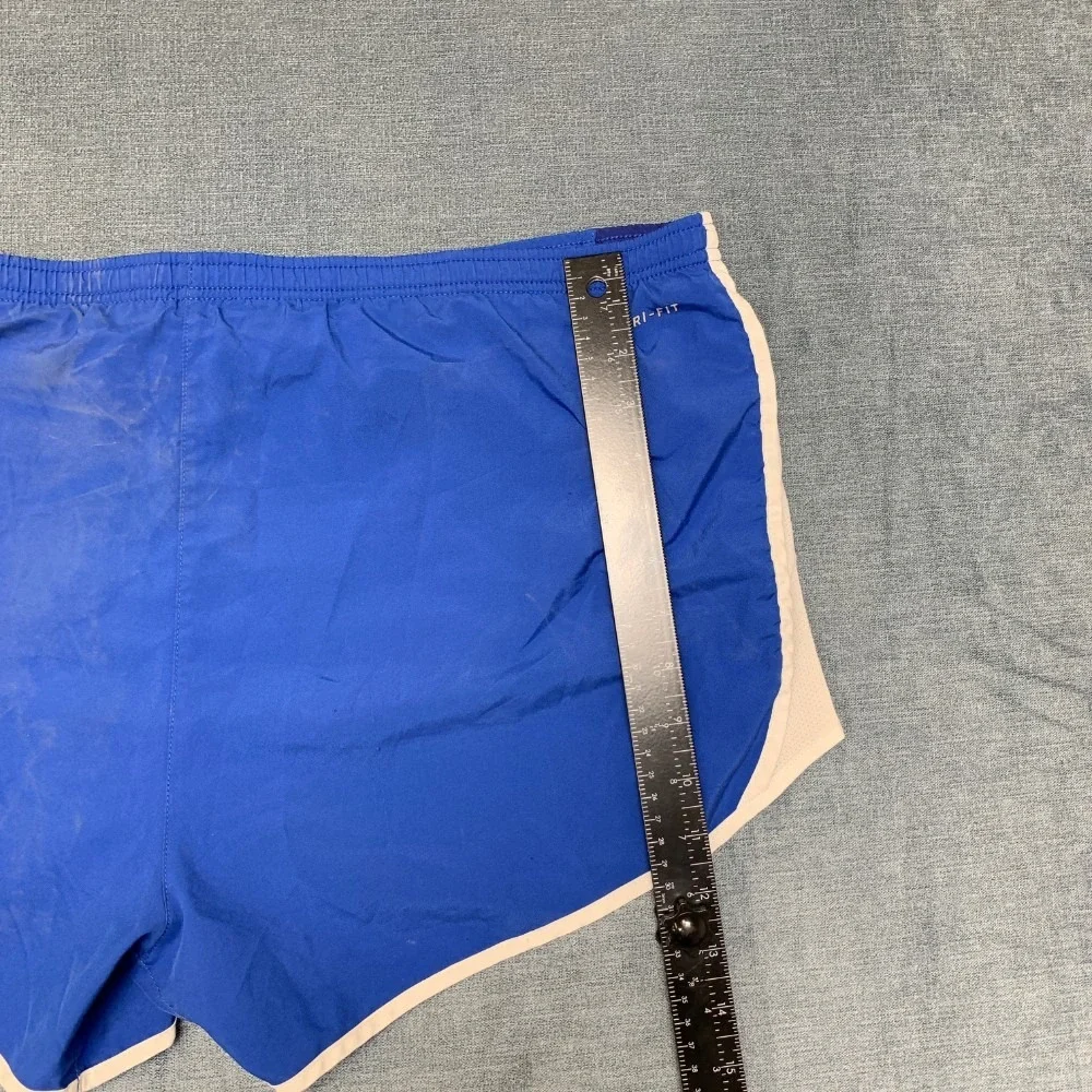 Nike Dri Fit Running Athletic Shorts Womens XL Blue Mesh Side Panels Activewear